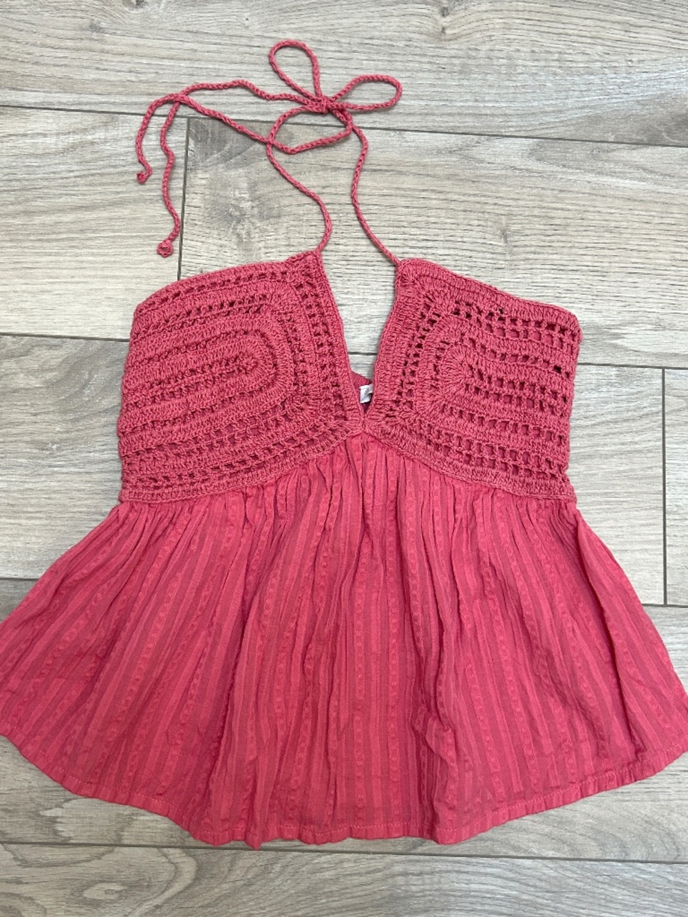 MNG Coral Tie-Neck Tank